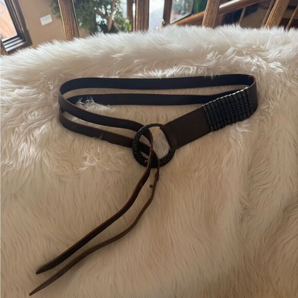 Vintage leather western belt - Picture 3 of 5